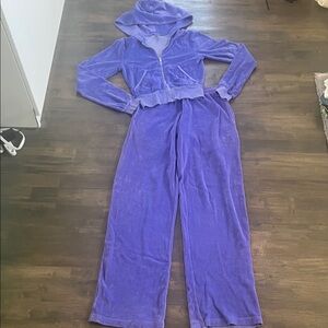 Purple Velour Tracksuit